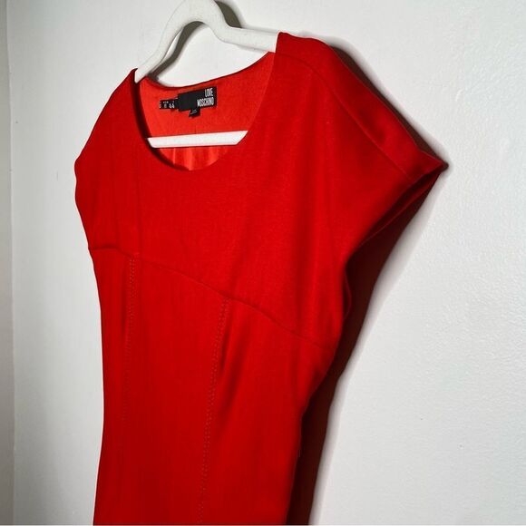 LOVE MOSCHINO Red A-Line Sleeveless Valentines Mini Dress - Size 8 - Picture 4 of 11
